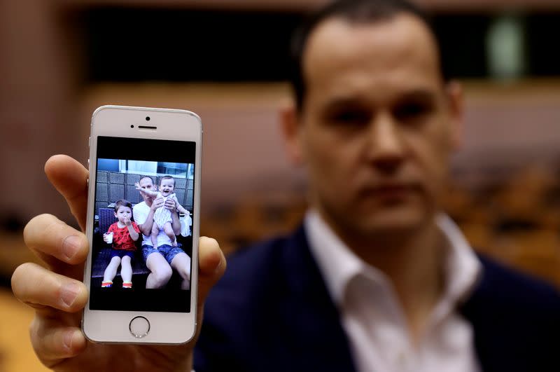 FILE PHOTO: Frenchman Vincent Fichot and Italian Tommaso Perina pose for Reuters in Brussels