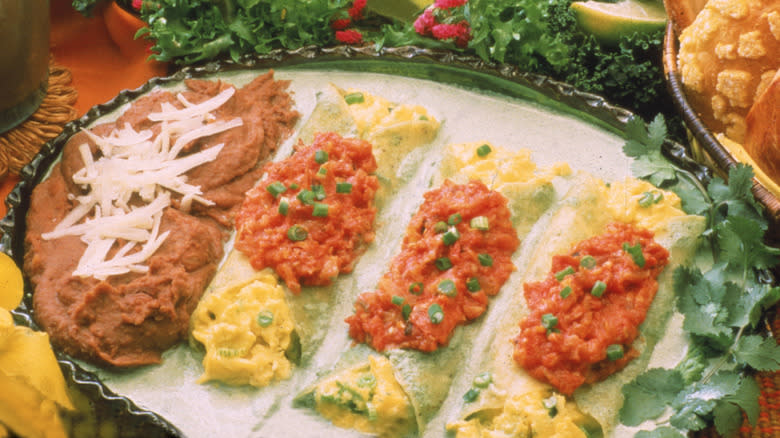 refried beans with eggs