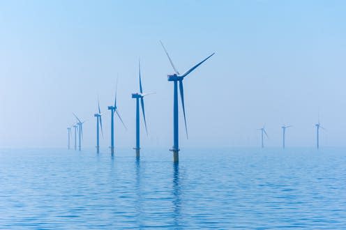 <span class="caption">Few people would have predicted in 2010 that by the end of the decade, electricity generation from renewables would outpace nuclear.</span> <span class="attribution"><a class="link " href="https://www.shutterstock.com/image-photo/galloper-offshore-wind-farm-north-sea-1151261225" rel="nofollow noopener" target="_blank" data-ylk="slk:J Davidson/Shutterstock;elm:context_link;itc:0;sec:content-canvas">J Davidson/Shutterstock</a></span>