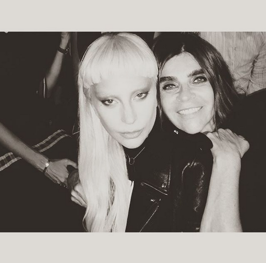 Posing with Lady Gaga while sat FROW at the Alexander Wang show, Carine Roitfeld looked like she was having a ball. [Photo: Instagram/Carine Roitfeld]