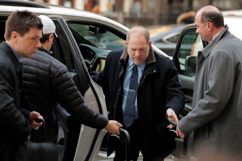 Film producer Harvey Weinstein arrives at New York Criminal Court for his sexual assault trial in the Manhattan borough of New York City, New York