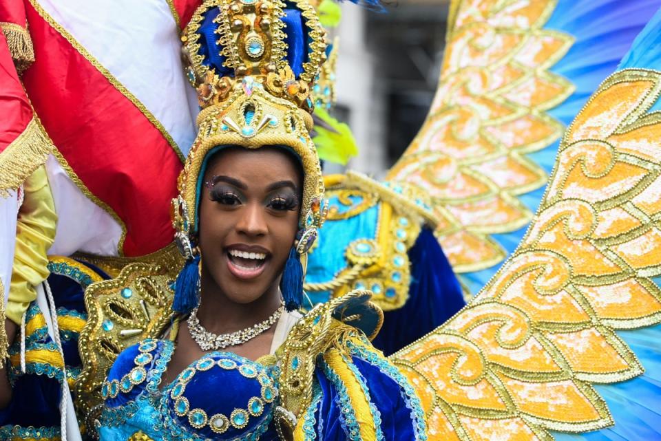 A performer taking part in the parade on New Year’s Day (REUTERS)