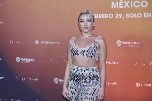 Florence Pugh Wore a Completely Sheer Crop Top and Matching Maxi