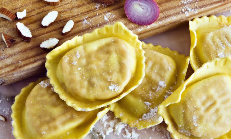 Also described as ‘walnut-shaped’ the moon bears a strong resemblance to ravioli pasta (Food and Drink/REX/Shutterstock)