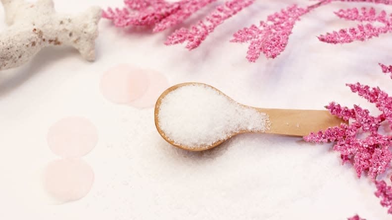 Epsom salts contain magnesium, which helps regulate melatonin, a  hormone essential for sleep.