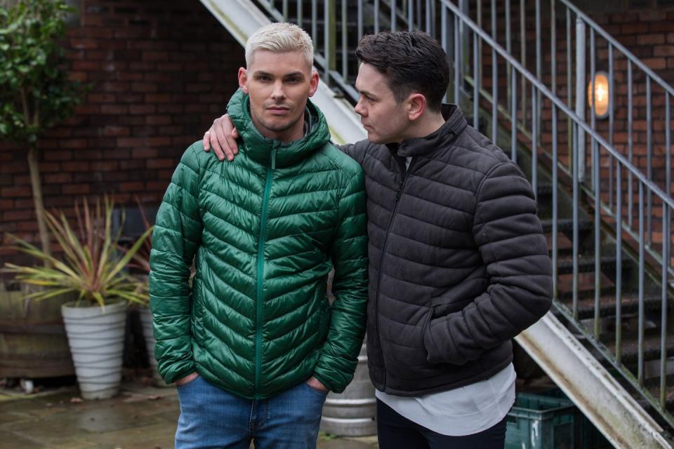 Ste Hay and Jonny Baxter in Hollyoaks