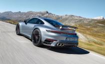 <p>Porsche's iconic 911 is all new for 2020, which means the next few years will see a flood of variants wearing the new duds. Stuff like the GTS, GT3, and this, <a href="https://www.caranddriver.com/news/a28119657/porsche-911-turbo-992-future/" rel="nofollow noopener" target="_blank" data-ylk="slk:the new Turbo;elm:context_link;itc:0;sec:content-canvas" class="link ">the new Turbo</a>, will reappear in the redesigned 911's lineup in, ahem, redesigned form. As before, <a href="https://www.caranddriver.com/porsche/911-turbo-turbo-s" rel="nofollow noopener" target="_blank" data-ylk="slk:the Turbo lineup;elm:context_link;itc:0;sec:content-canvas" class="link ">the Turbo lineup</a> will represent the peak of the not-hard-core 911s (meaning, it'll be everyday livable but stupid fast).<br></p>