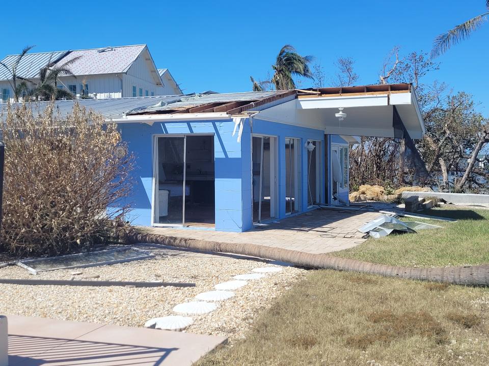 Hurricane damage on Captiva on Sept. 30, 2022.