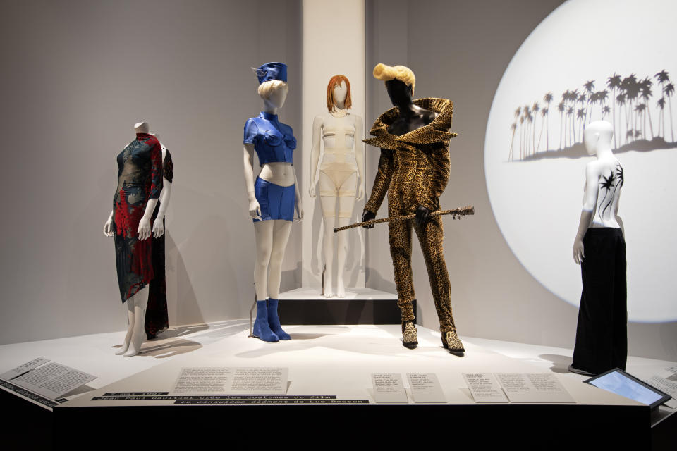 Fashion becomes a major part of pop culture, as Gaultier’s designs for Luc Besson’s sci-fi epic “The Fifth Element” hit screens.