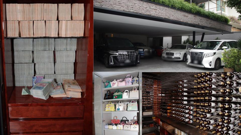 Seized: Approximately S$1 billion in assets, including vehicles and luxury goods, as part of Singapore Police Force's money laundering investigation.