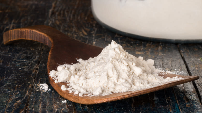 All-purpose flour in scoop