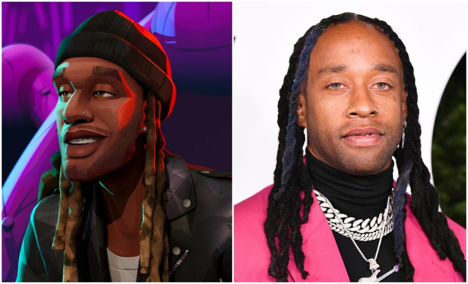 Ty Dolla $ign alongside "Entergalactic" character