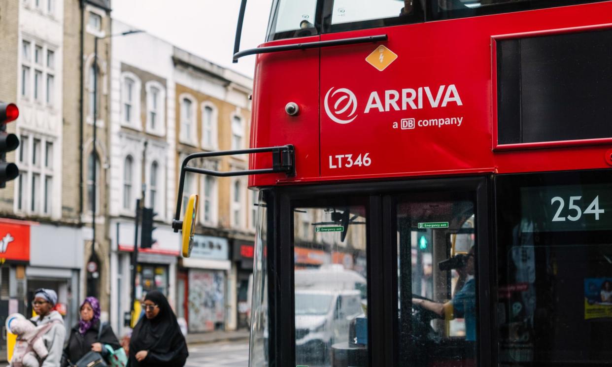 <span>There are already a small number of teenage bus drivers, but qualified drivers under 21 are restricted to driving shorter routes of up to 31 miles.</span><span>Photograph: Bloomberg/Getty</span>