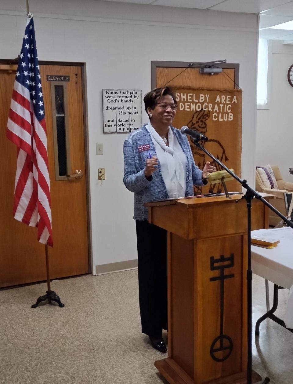 Ohio Supreme Court Justice Melody Stewart was the keynote speaker at the Shelby Area Democratic Club's annual Truman-Kennedy Breakfast on May 18.  She is running for re-election in November.