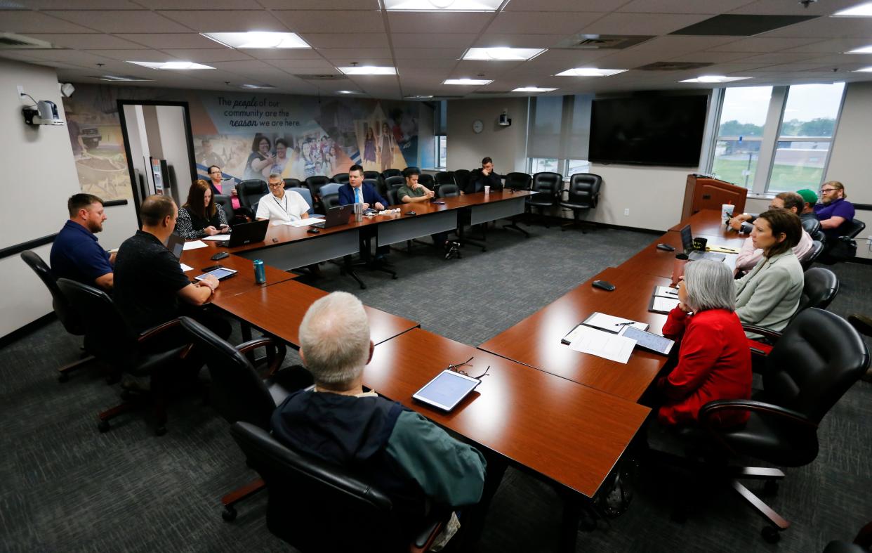 A meeting of the Police Officers and Firefighters Retirement System Board on Thursday, May 11, 2023.