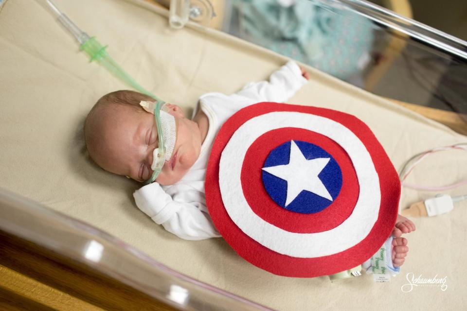 A tiny Captain America