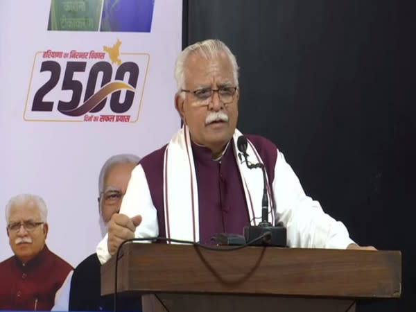 Haryana Chief Minister Manohar Lal Khattar (Photo/ANI)