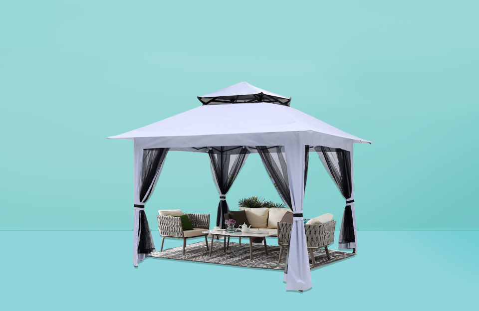 Amazon Shoppers Are Obsessing Over This $200 Pop-Up Gazebo With Mosquito Netting