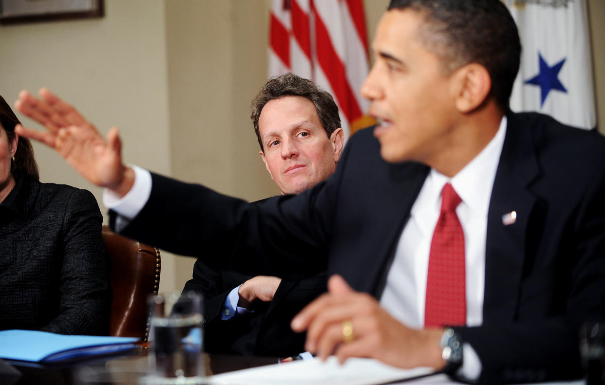 Timothy Geithner with Barack Obama 