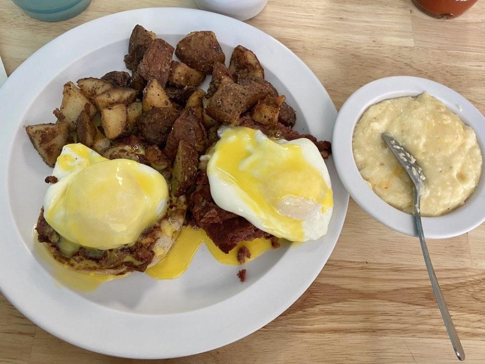 Eggs Benedict at Oceanview Diner.