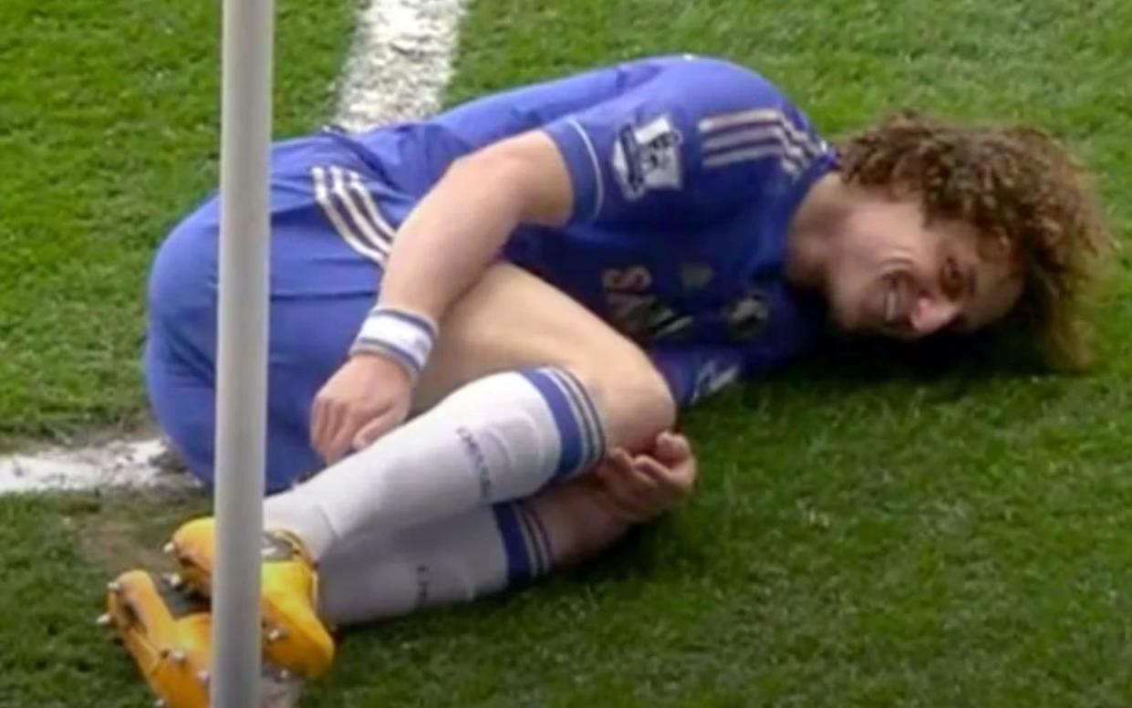 David Luiz grins after his theatrics get Rafael sent off