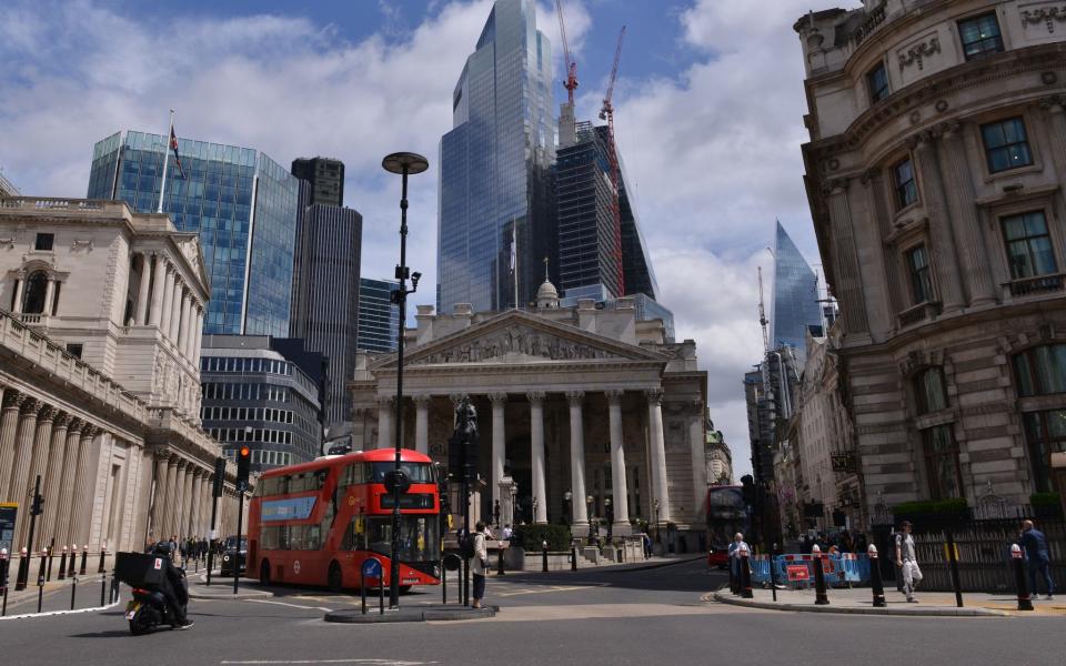 A general view of the Bank of England and the City of London skyline, - SOPA Images /LightRocket