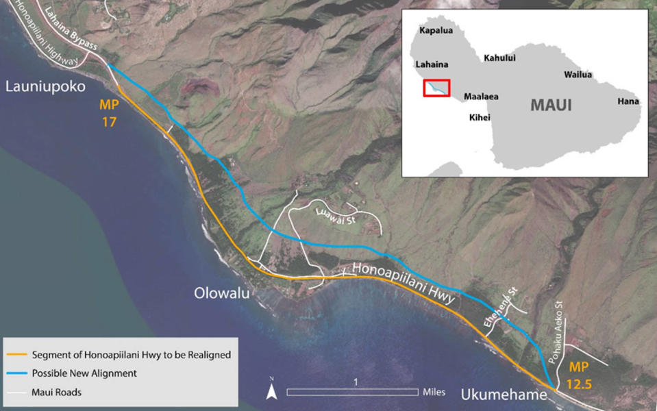 Plans also include adding an access route to points south of Lahaina. (Hawaii Department of Transportation)