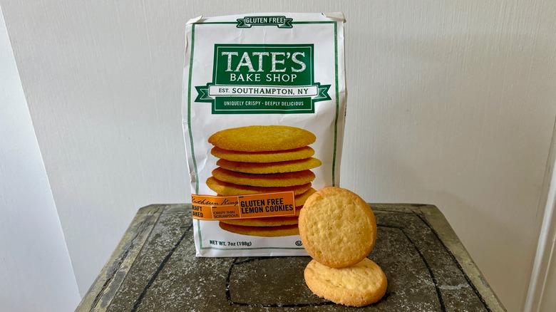 Tate's lemon cookies and package