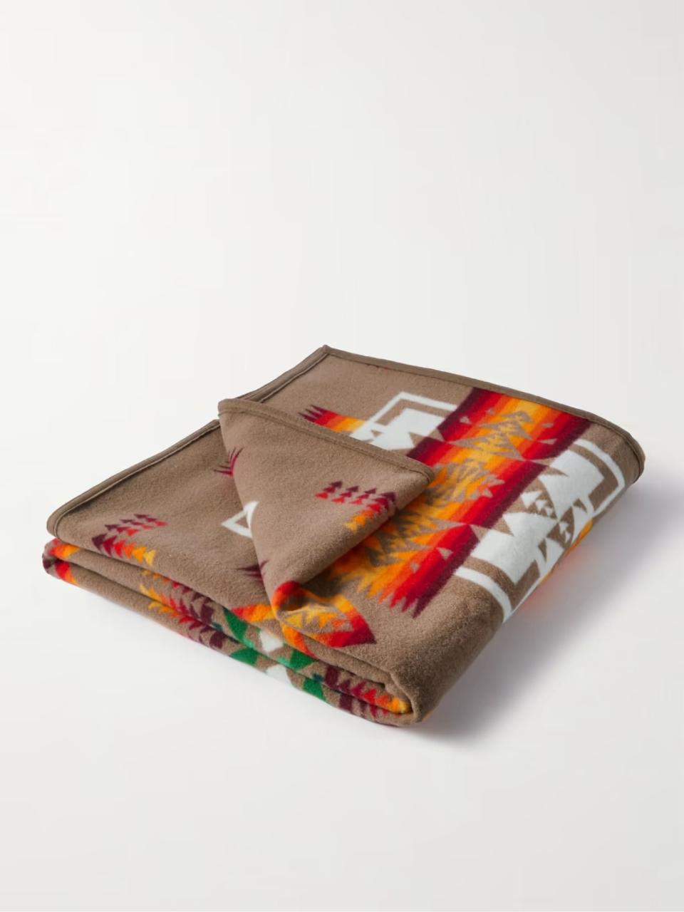 Chief Joseph Virgin Wool and Cotton-Blend Jacquard Blanket