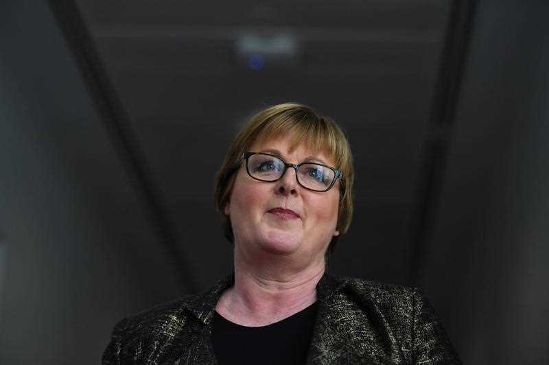 Minister for Defence Linda Reynolds at a press conference at Parliament House in Canberra.