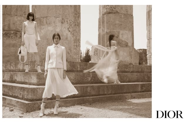 EXCLUSIVE: Dior Showcases Sneakers in Cruise Campaign at Greek Temple