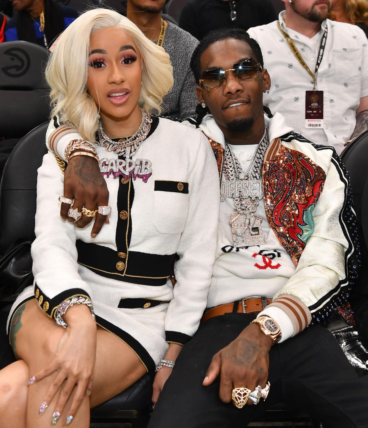 Cardi B and Offset attended a basketball game on Nov. 23. (Photo: Paras Griffin/Getty Images)