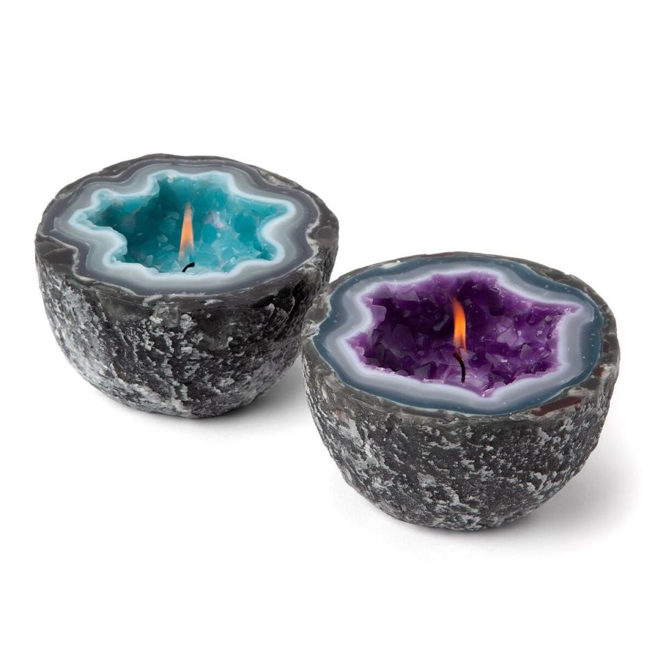 Amethyst & Aquamarine Geode Candle