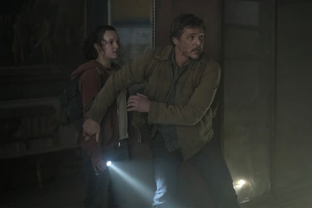 Liane Hentscher/HBO Ellie (Bella Ramsey) and Joel (Pedro Pascal) on 'The Last of Us'