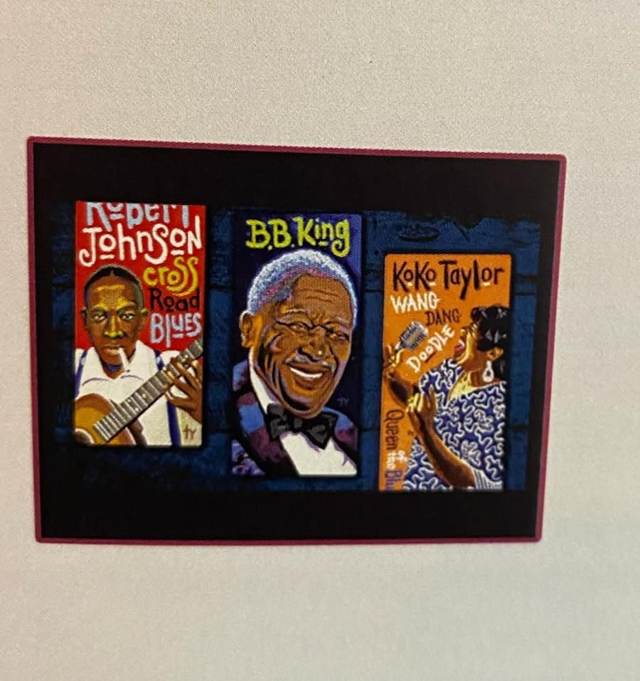 The "Blues Pioneers and Their Progeny” exhibit features 40 colorful folk-art style illustrations of many of the 20th century’s giants of the blues, as well as other legendary musicians whose style was influenced by these trailblazers. It will be shown through Sept. 30 at the A. Quinn Jones Museum & Cultural Center, 1013 NW Seventh Avenue in Gainesville.