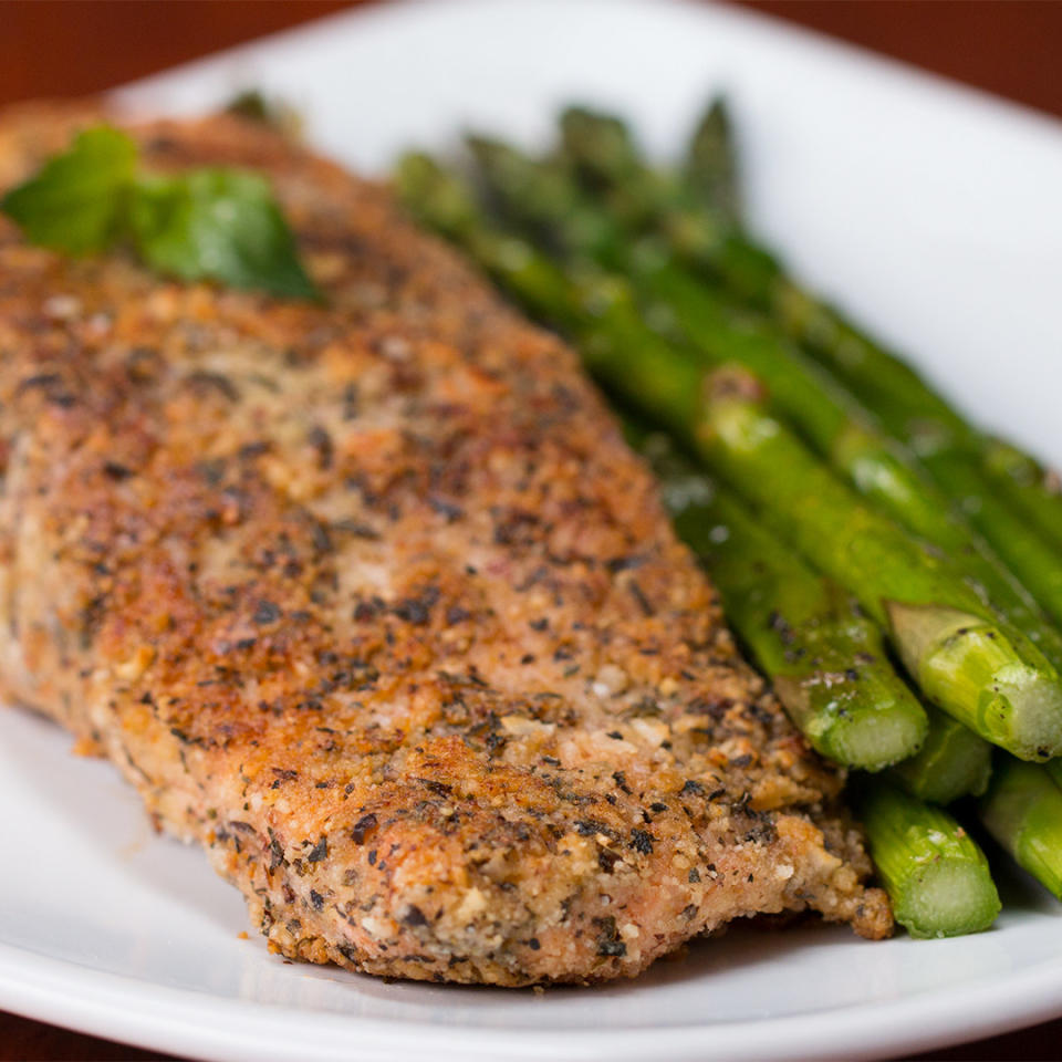 Almond-Crusted Parmesan Salmon