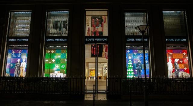 Louis Vuitton and LEGO team up for holiday window and store displays