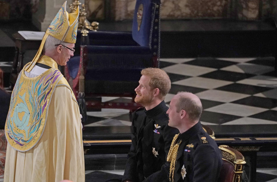 Justin Welby has long been close to the Duke of Cambridge (pictured at Prince Harry's wedding to Meghan Markle in 2018) (Getty Images)