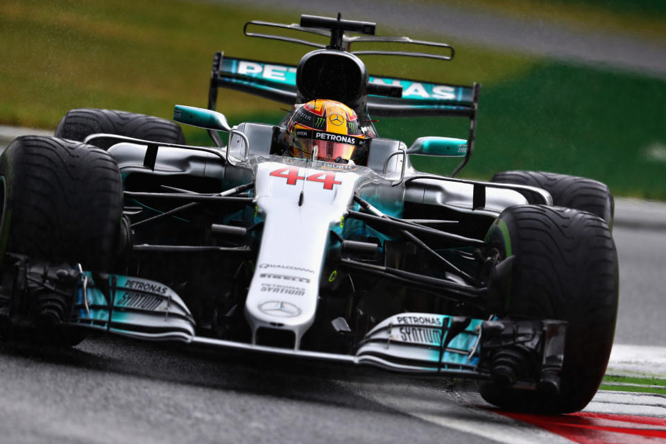 Lewis Hamilton shone in the rain at Monza