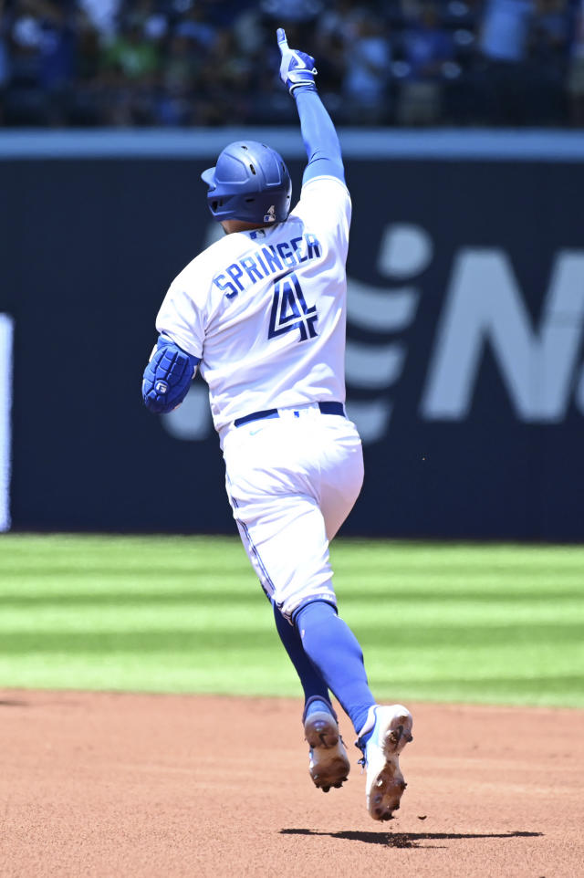 George Springer lights fuse with 55th career leadoff home run and Blue Jays  blast past A's - The Boston Globe