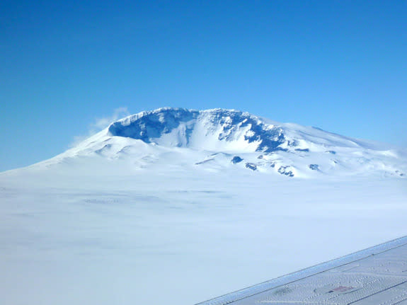 Mount Sidley is the youngest volcano rising above the ice in West Antarctica's Executive Committee Range. A group of seismologists has detected new volcanic activity under the ice about 30 miles ahead of Mount Sidley.