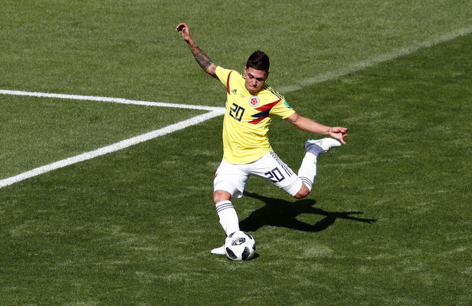 <p>Juan Fernando Quintero fires the ten men of Colombia level </p>