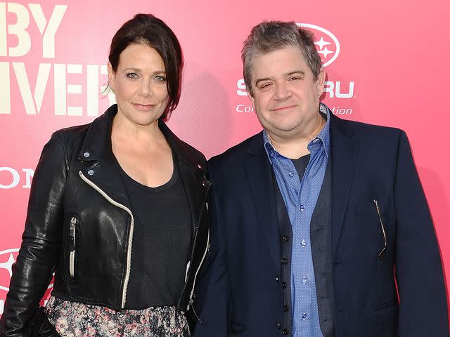 Jason LaVeris/FilmMagic Meredith Salenger and Patton Oswalt attend the premiere of "Baby Driver" at Ace Hotel on June 14, 2017 in Los Angeles, California.