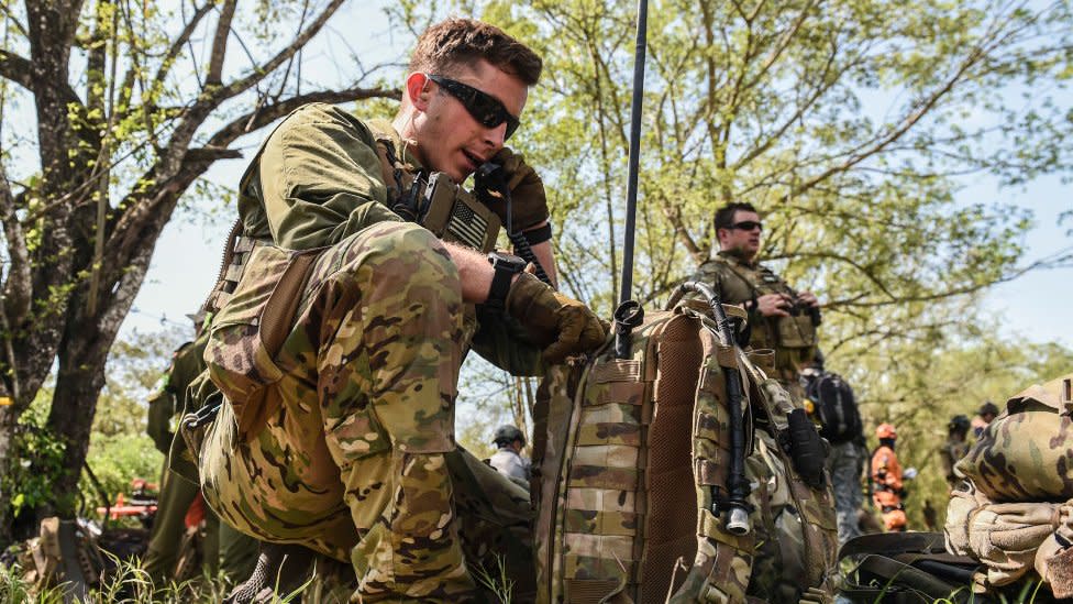 Soldado estadounidense en Colombia