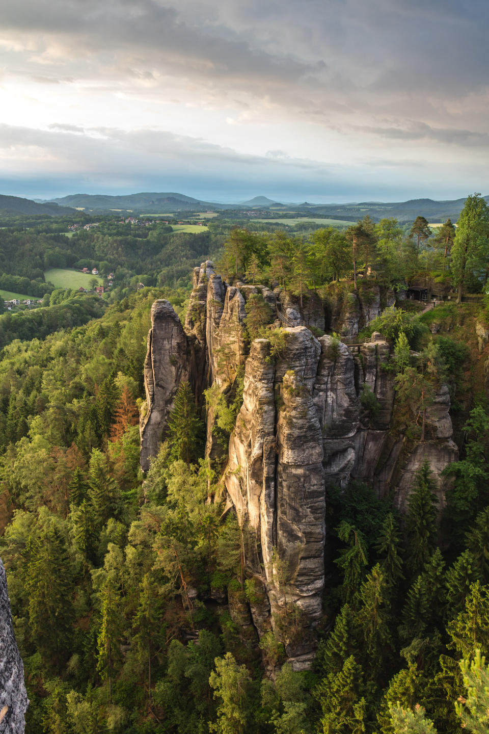 Rock formations surrounded by forest