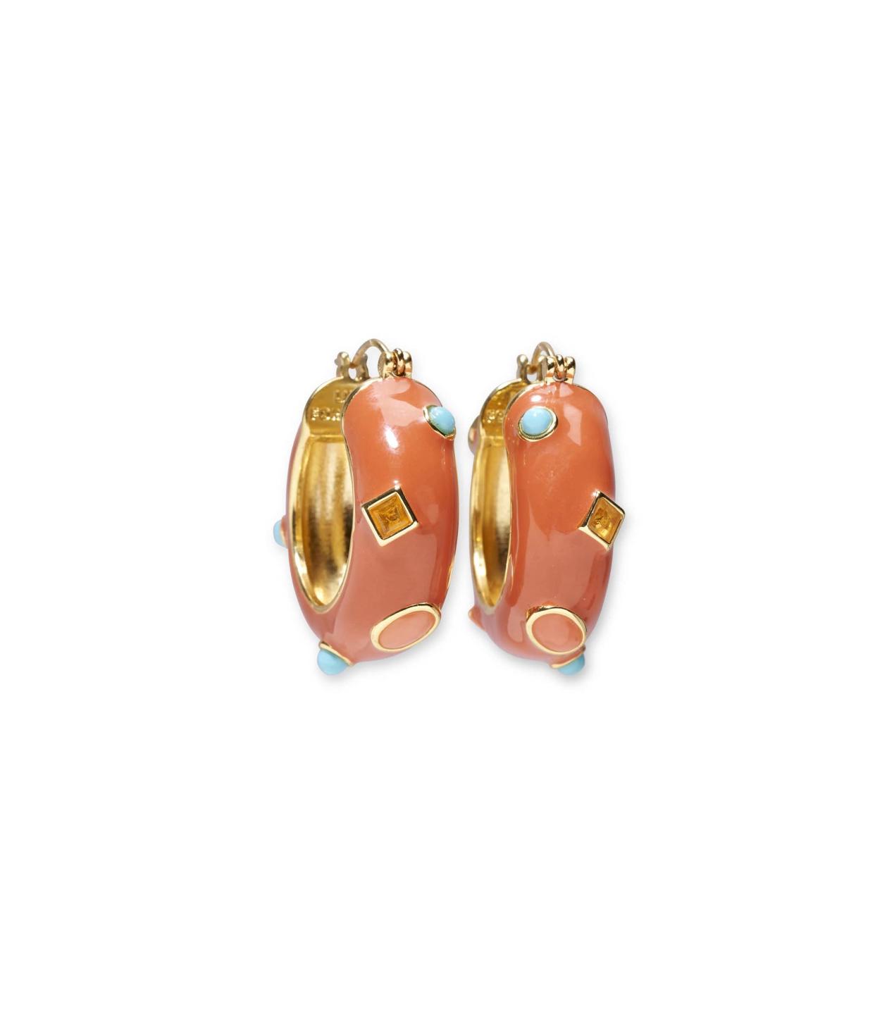 <p><a href="https://shop.harpersbazaar.com/enameled-la-bomba-hoops-in-terra-cotta.html" rel="nofollow noopener" target="_blank" data-ylk="slk:Shop Now;elm:context_link;itc:0;sec:content-canvas" class="link rapid-noclick-resp">Shop Now</a></p><p>Enameled La Bomba Hoops in Terra Cotta</p><p>$195.00</p><p>harpersbazaar.com</p>