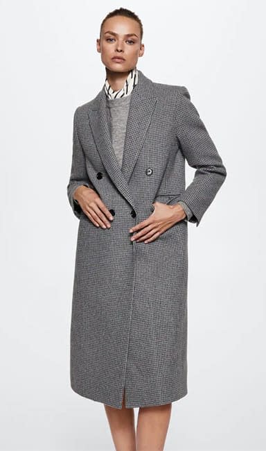 mango checked coat