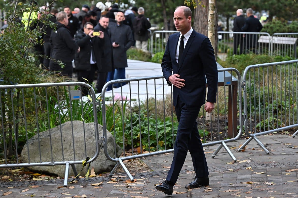 Prince William arrives at Manchester Cathedral (AFP via Getty Images)