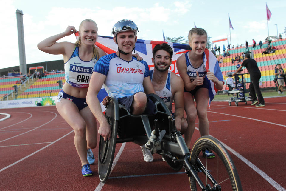 Maguire (second left) was competing at his first European Championships. Pic: Ben Booth Photography