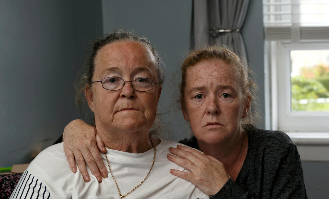 Margaret Doherty, 60, the mother of Sean Doherty, with daughter Joanne. The mother of Sean Doherty, 37, who took his own life, claims that the constant hounding of benefits staff over his Universal Credit led to his death. See SWNS story SWSCcredit. A man took his own life after being repeatedly hounded by benefits staff who claimed he was abusing Universal Credit, his grieving mum claims. Sean Doherty, 37, suffered a deep depression after the death of his father, who he had been a carer for. His family claim that staff from the Department of Work and Pensioners (DWP) accused Sean of continuing to receive a carersâ allowance after the death of his dad. Tragically, his mum Margaret had taken Sean to A&E at Queen Elizabeth University Hospital in Glasgow after becoming concerned he was suicidal, five days before he died on Thursday, June 6.  